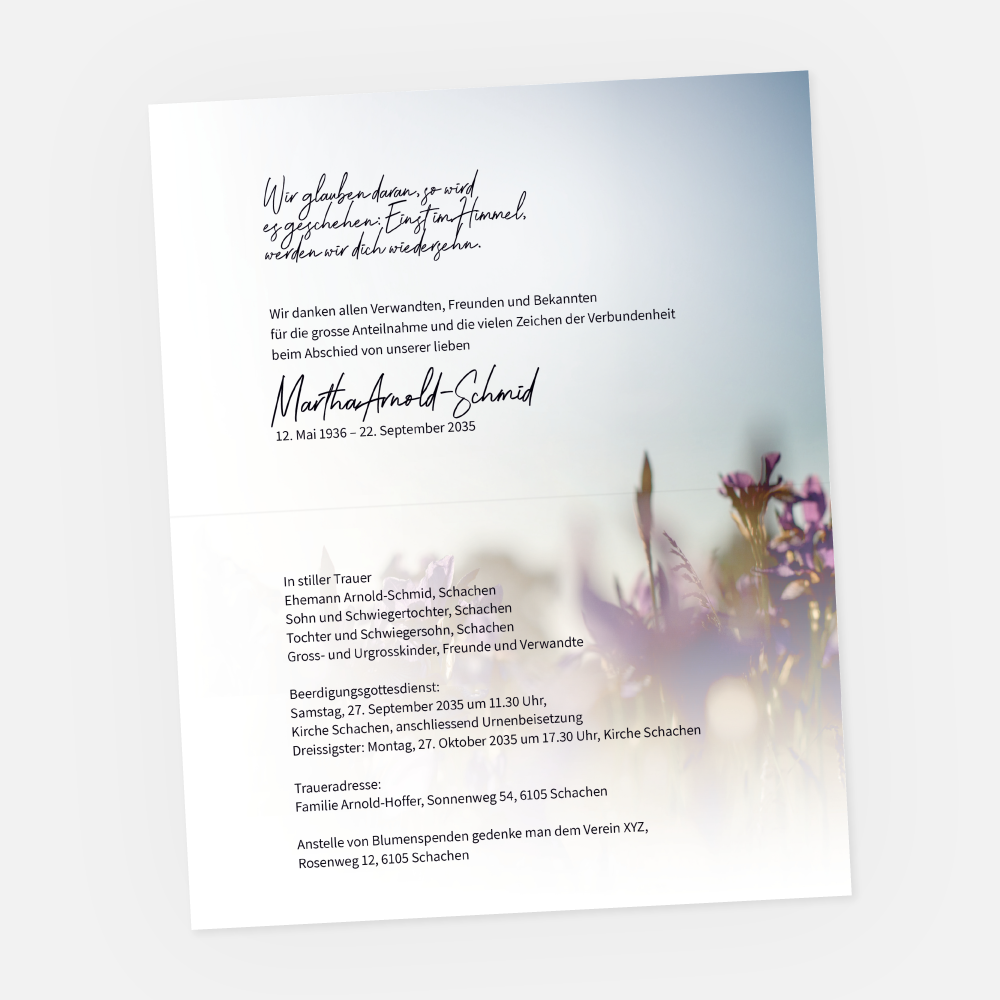 leidzirkular-einladung-trauerfeier-iris-st-88151-010-vorschau1 Leidzirkular mit Iris Blumen. Einladung zur Trauerfeier in der Farbe grau drucken.