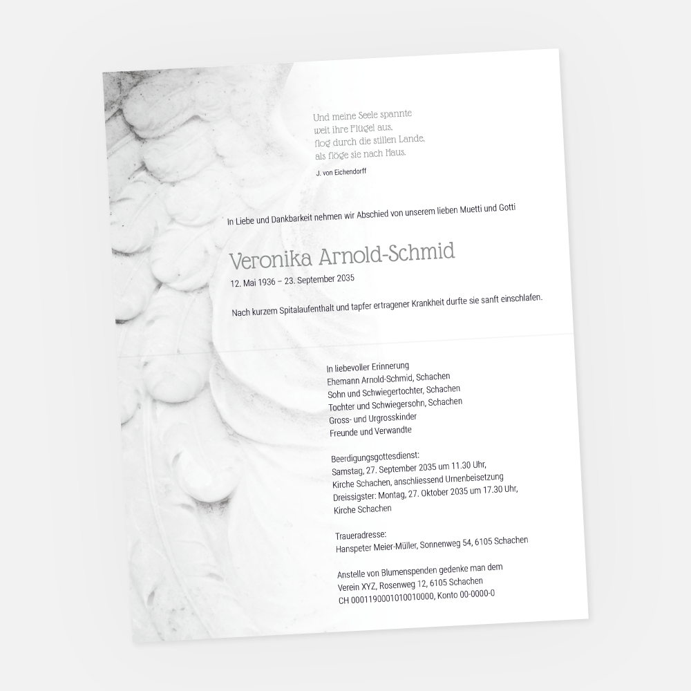 leidzirkular-einladung-trauerfeier-steinfluegel-st-88206-010-vorschau2 Leidzirkular mit Steinfluegel. Einladung zur Trauerfeier in der Farbe grau online gestalten.
