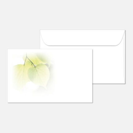 Kuvert mit einem Blatt