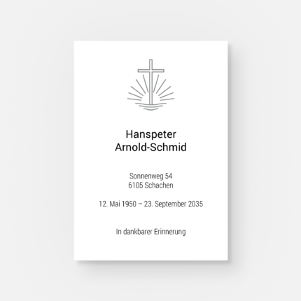 Leidbild mit einem Kreuz
