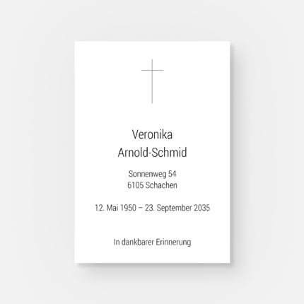 Leidbild mit einem Kreuz