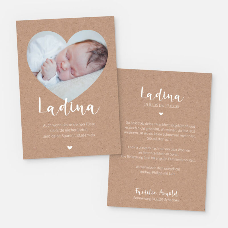 trauerkarten danksagungskarten kinder ladina st 89014 050 vorschau